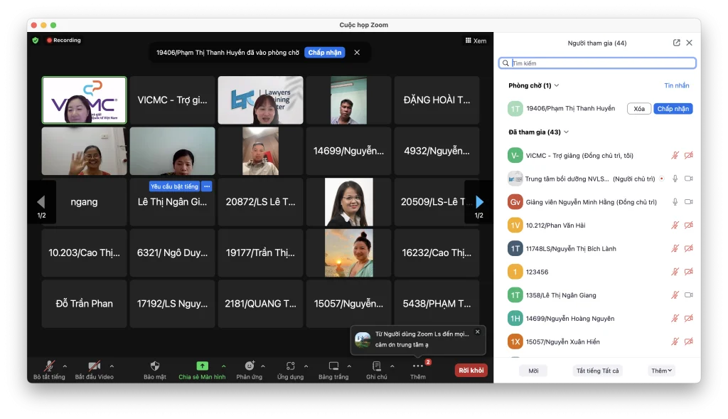 TRAINING COURSE FOR LAWYERS ON 25/05/2024 