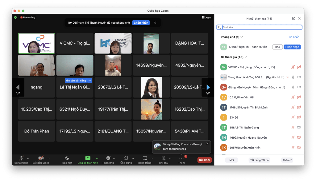 KHOÁ BỒI DƯỠNG CHUYÊN MÔN NGHIỆP VỤ LUẬT SƯ NGÀY 25/05/2024