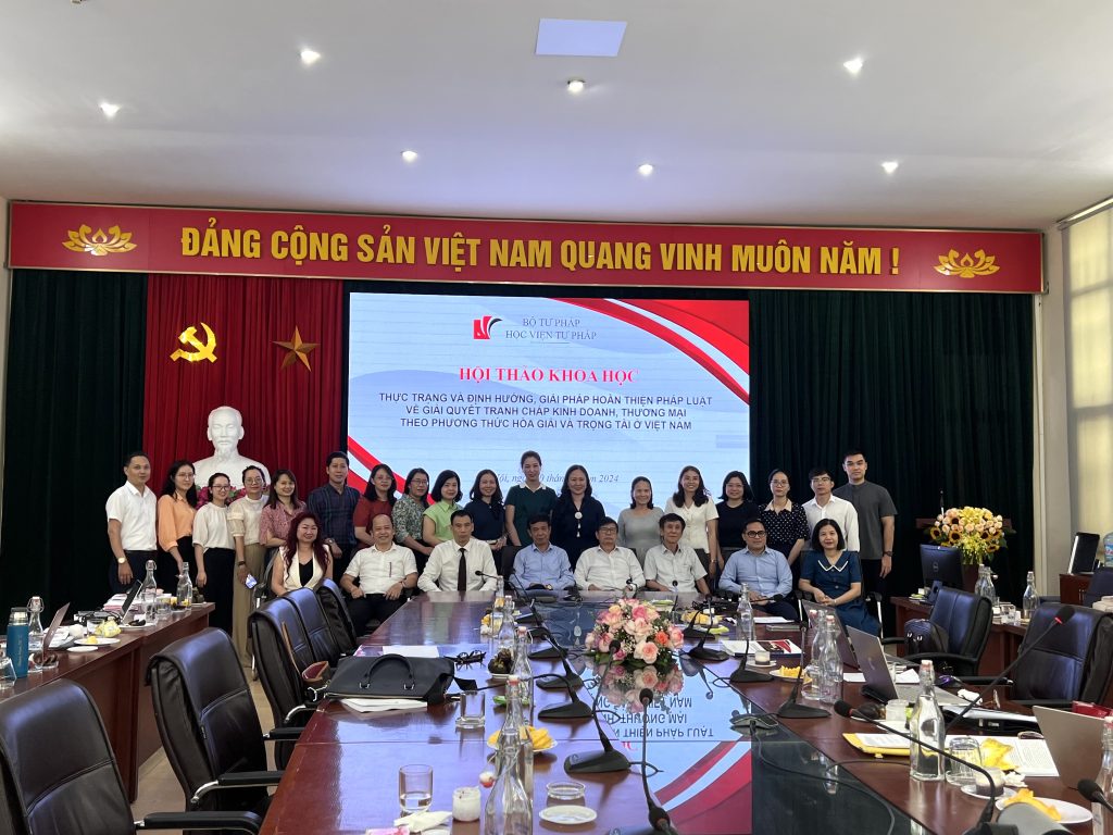 Hoà giải viên VICMC tham gia Hội thảo về hoà giải thương mại và trọng tài thương mại của Học viện Tư pháp ngày 30/5/2024